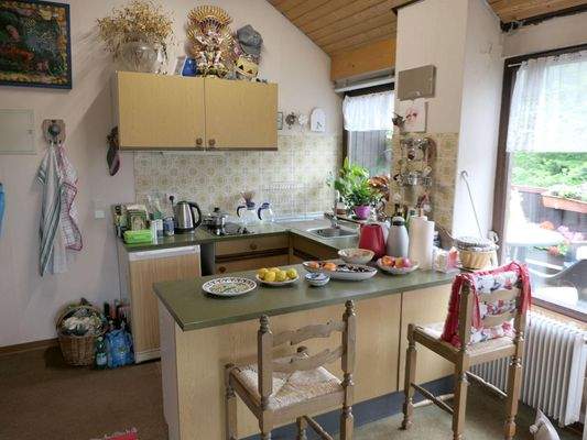 ... mit offener Küche...