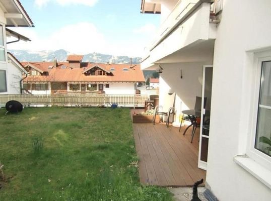 Terrasse mit Bergblick