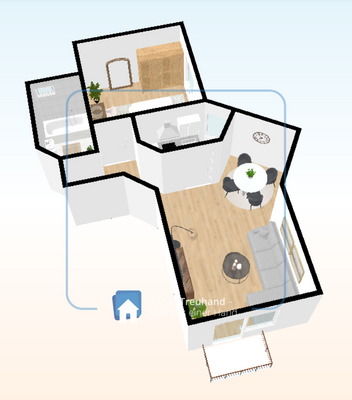 Grundriss 3D Whg. Sechzehner Str. 16b Whg. 2