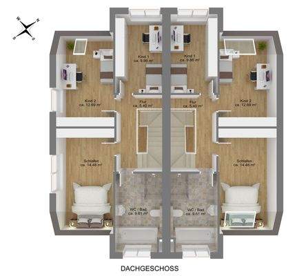 Dachgeschoss Variante 1