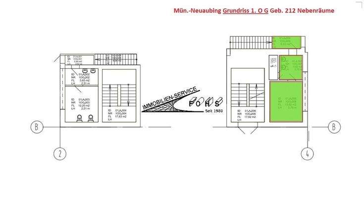 M.-Neuaub. Lagerhalle EG 2.448 m² Grundriss 1. OG