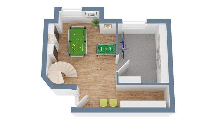 Grundriss 3D Untergeschoss