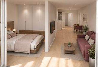 Wohnungsbeispiel - Studio - KI generiert mit Abweichungen 