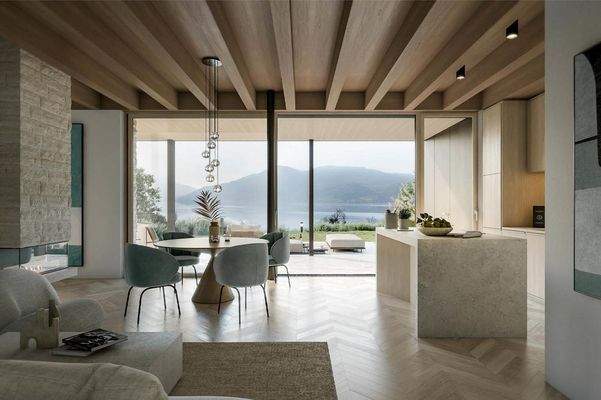 Großformatige Fensterflächen ...