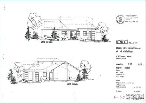 Ansichten Westen und Norden
