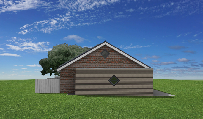 Giebelseite zur Straße