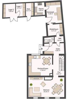 Grundriss vom Erdgeschoss