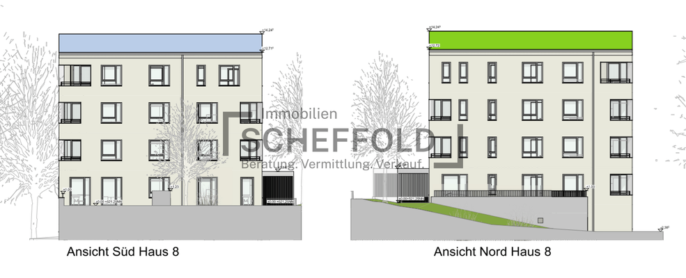 Ansicht Süd und Nord Haus 8