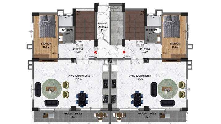 Sea View Flats in Alanya Antalya within a Modern Complex