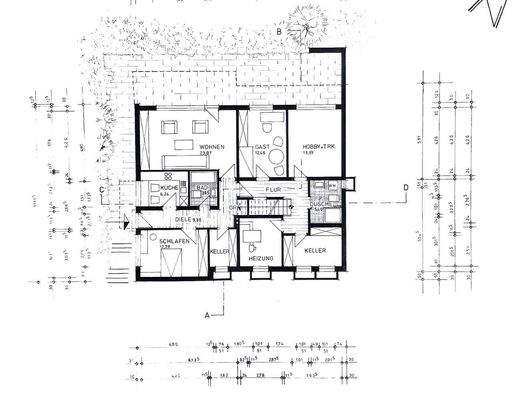 Grundriss Gartenebene