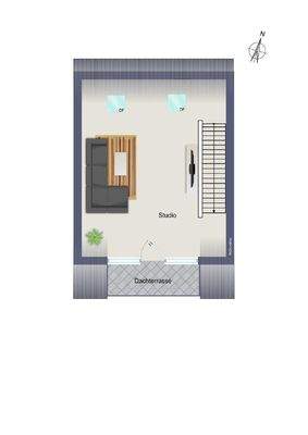 Grundriss DG / Studio