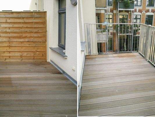 Großer Balkon in West-Ausrichtung