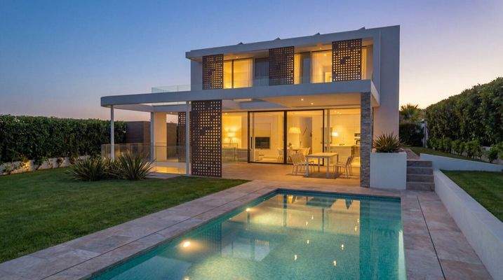 Visualisierung Nacht Neubauprojekt