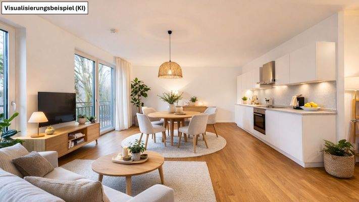 Möblierungsvorschlag Wohnen/ Kochen/ Essen