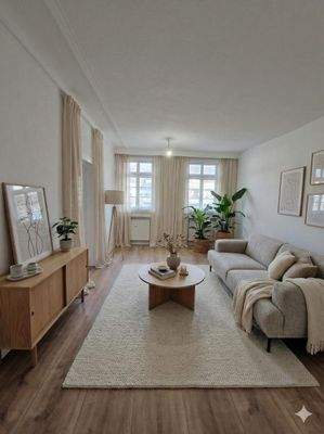 Wohnzimmer mittels künstlicher Intelligenz visuali