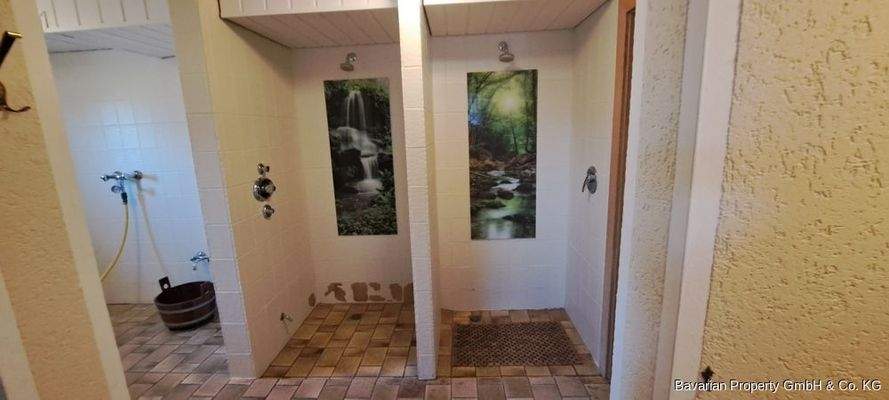 Duschen im Wellnessbereich