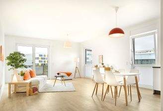 Sonnenhöfe - große Fensterflächen