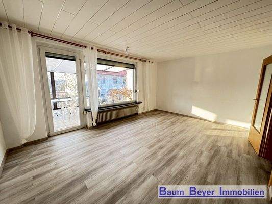 Wohn-/Esszimmer mit Kaminofen 