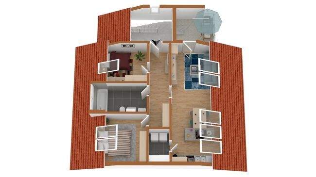 3-Zimmer-Dachgeschosswohnung mit Galerie