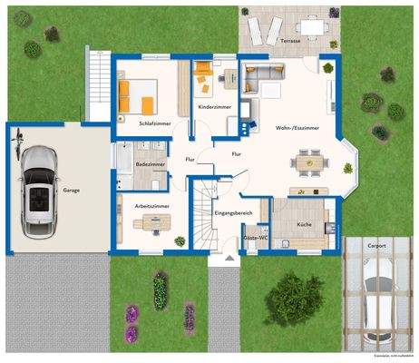 Grundriss vom Erdgeschoss