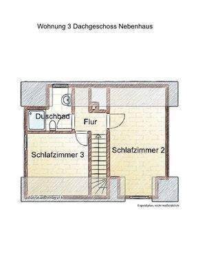 Wohnung 3 Dachgeschoss Nebenhaus