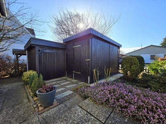 Carport und Schuppen