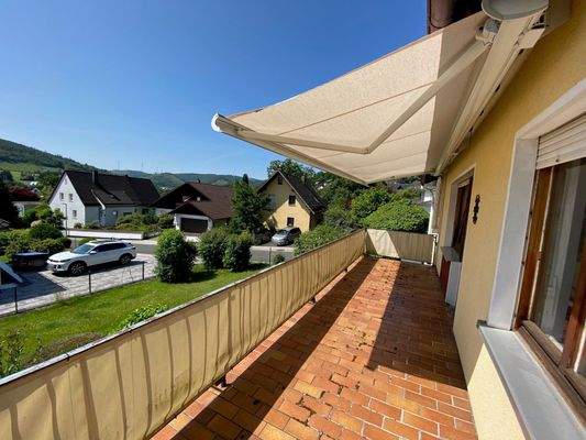 Ansicht des Balkons