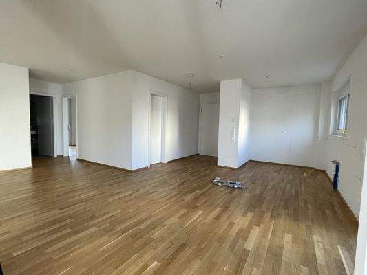 Blick zur Küche und zum Eingang