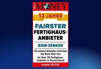 Bien-Zenker Auszeichnung - Focus Money Fairster Fertighausanbieter