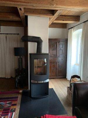 Ofen im Wohnzimmer