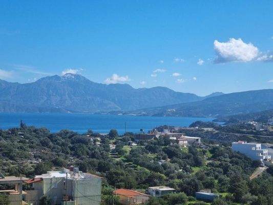 Kreta, Ammoudara bei Agios Nikolaos : Baugrund mit Meerblick in Stadt- und Strandnähe zu verkaufen