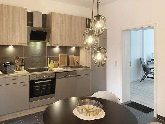 Küche im Wohn- Essbereich