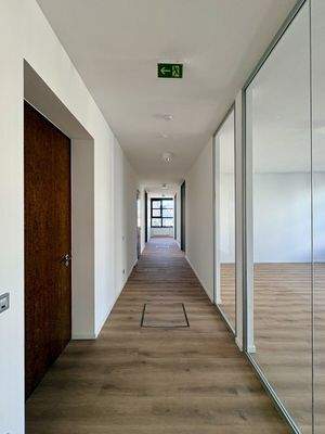 Viel Licht, dank großzügigen Glastrennwände