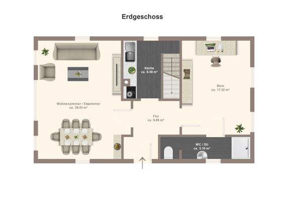 Nebengebäude / Gästehaus Erdgeschoss