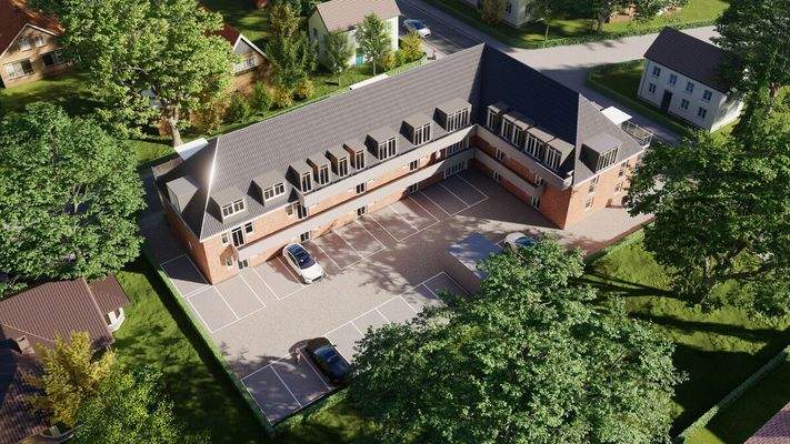 Neubauprojekt Strandallee Butjadingen Luftaufnahme