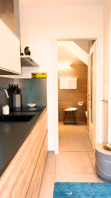 Apartment-Küche-Duschbad