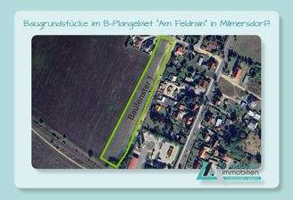 Baugrundstücke im B-Plangebiet "Am Feldrain" in Milmersdorf