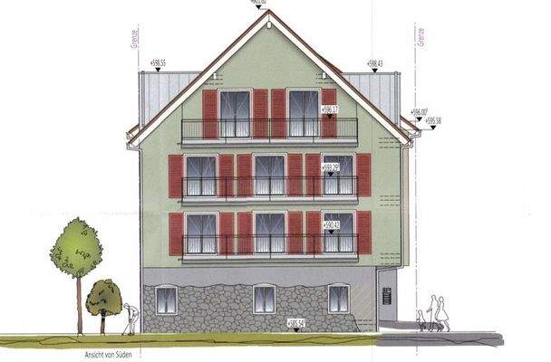 Ansicht Süden des Neubaus