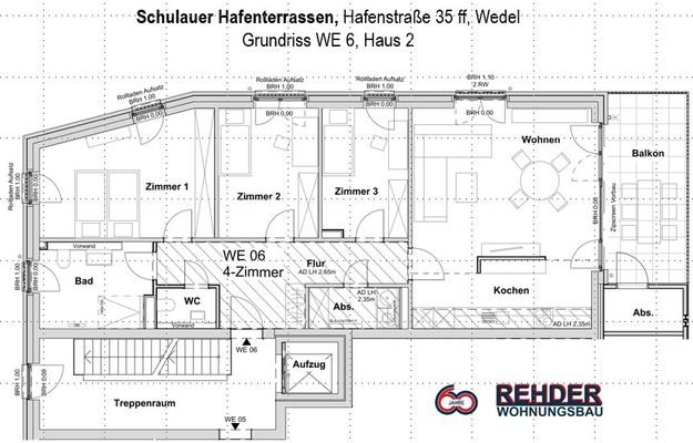 Grundriss WE 6 - 2. OG, Haus 2 