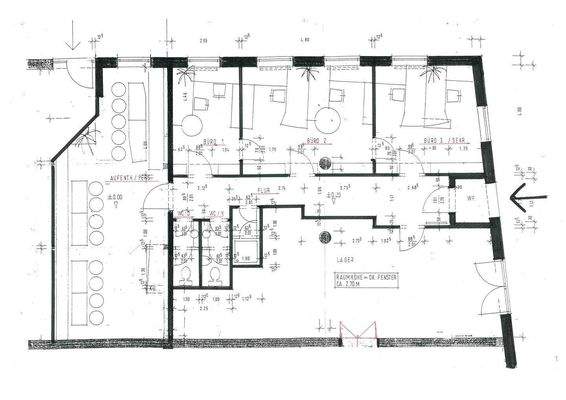 054 Fl ächen H 1 GRUNDRISS Nord-West Büro mit 1 La