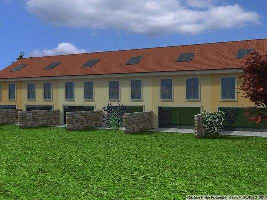 Reihenhäuser Rückansicht