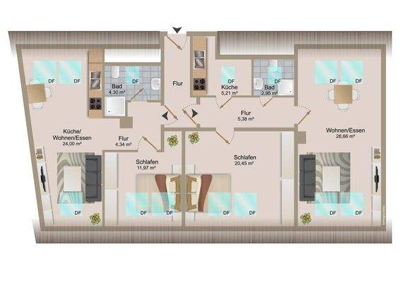 Beispielgrundriss Ausbau Dachgeschoss