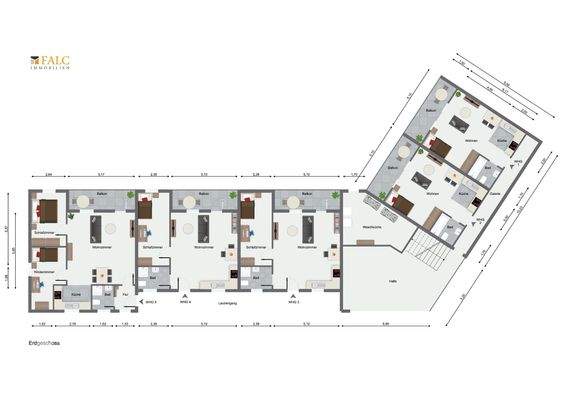 Grundriss Erdgeschoss 10 WE