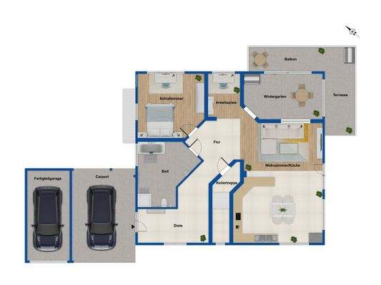 Grundriss Erdgeschoss - Garage