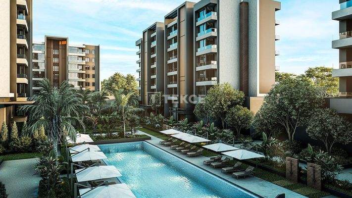 1 and 2-Bedroom Apartments for Sale in Complex in Kepez Antalya