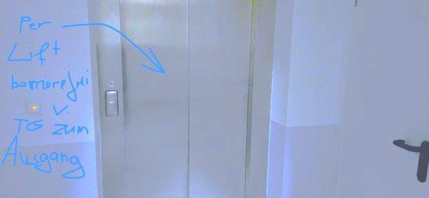 Vom UG zum EG Aufzug = barrierefrei