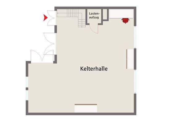 Grundriss Kelterhalle EG