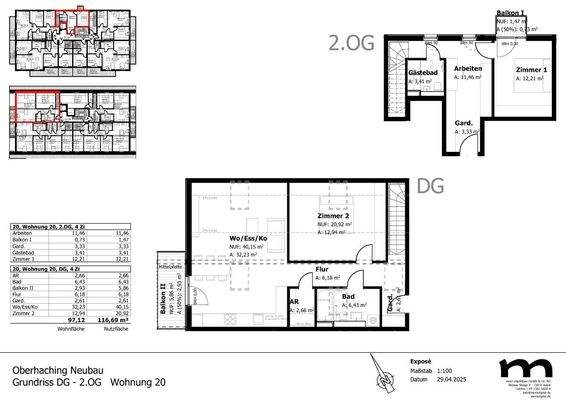 Gartenoase Grundriss Whg. 20
