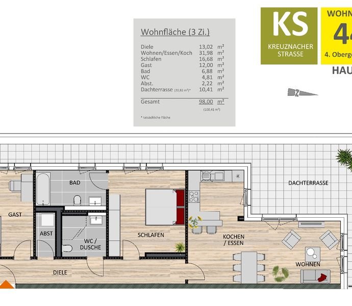 3 Zimmer Wohnung in Köln (Zollstock)