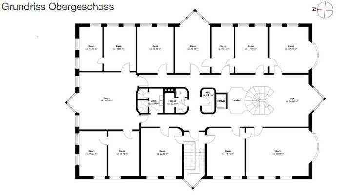 Obergeschoss Bürofläche